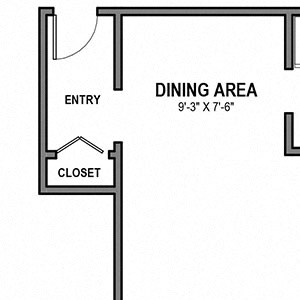 Walnut Crossings Walnut Crossings Studio and Balcony 655 Sq.Ft. Floor Plan at Walnut Crossings Apartments, Monroeville, PA